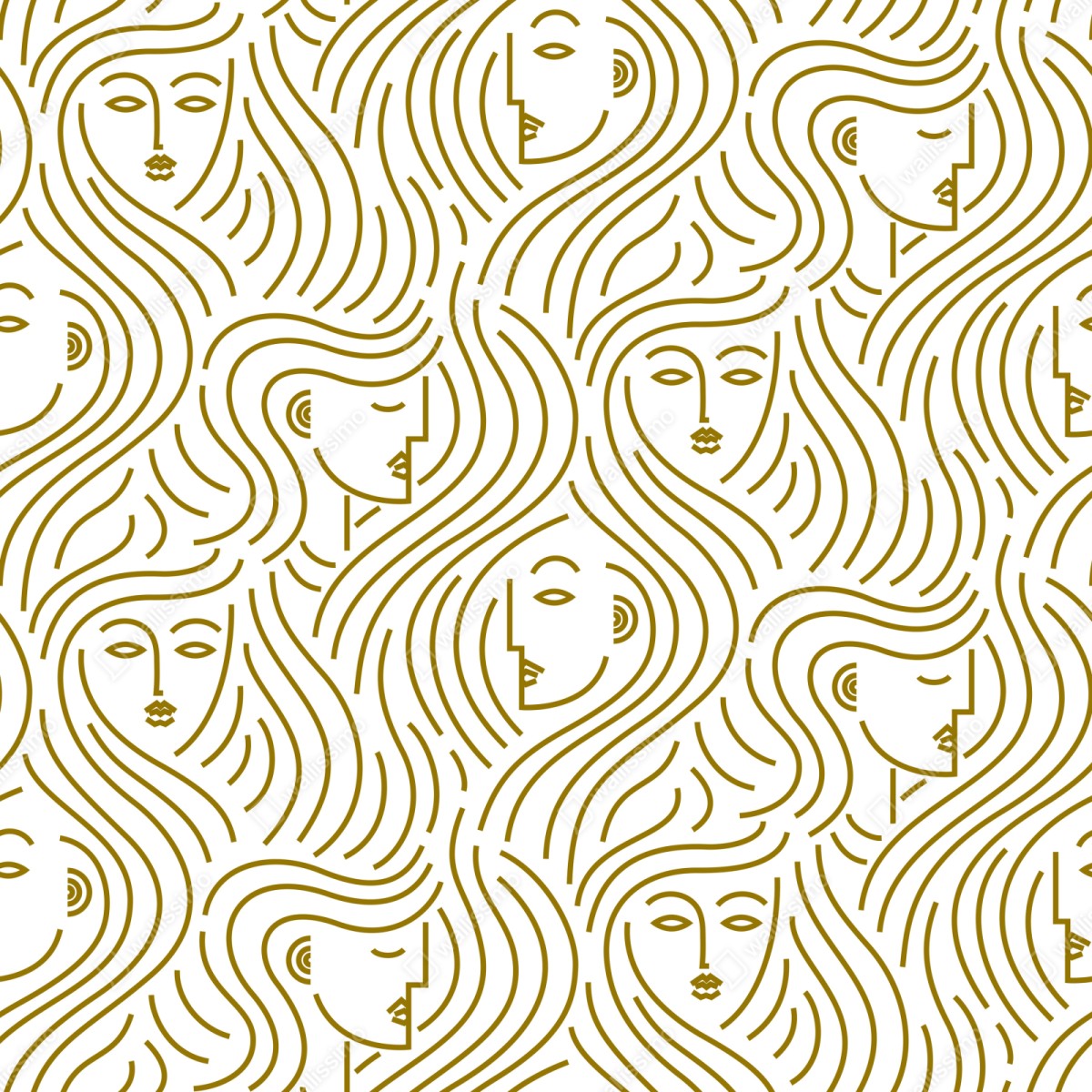 Schrankaufkleber goldene fließende gesichter nahtloses muster – Wallnifity® Schrankaufkleber goldene fließende gesichter nahtloses muster – Wallnifity®