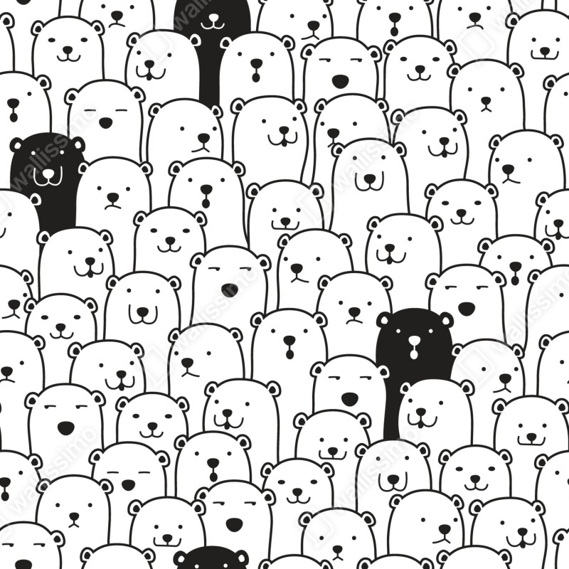 Schrankaufkleber niedliches muster mit bären – Wallnifity® Schrankaufkleber niedliches muster mit bären – Wallnifity®