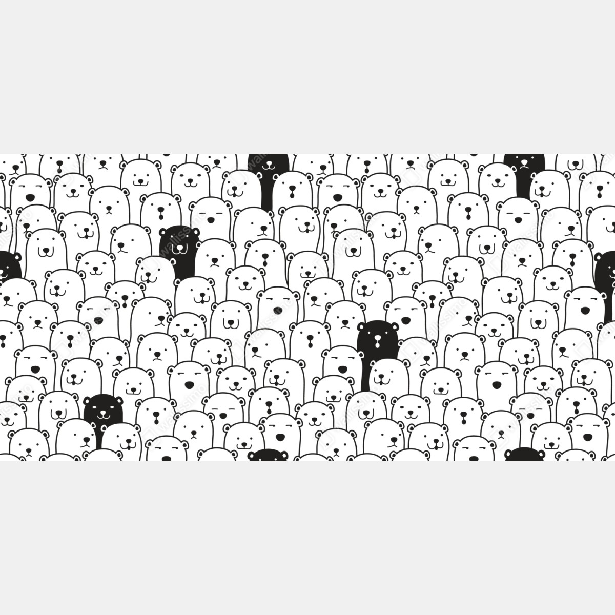 Schrankaufkleber niedliches muster mit bären – Wallnifity® Schrankaufkleber niedliches muster mit bären – Wallnifity®