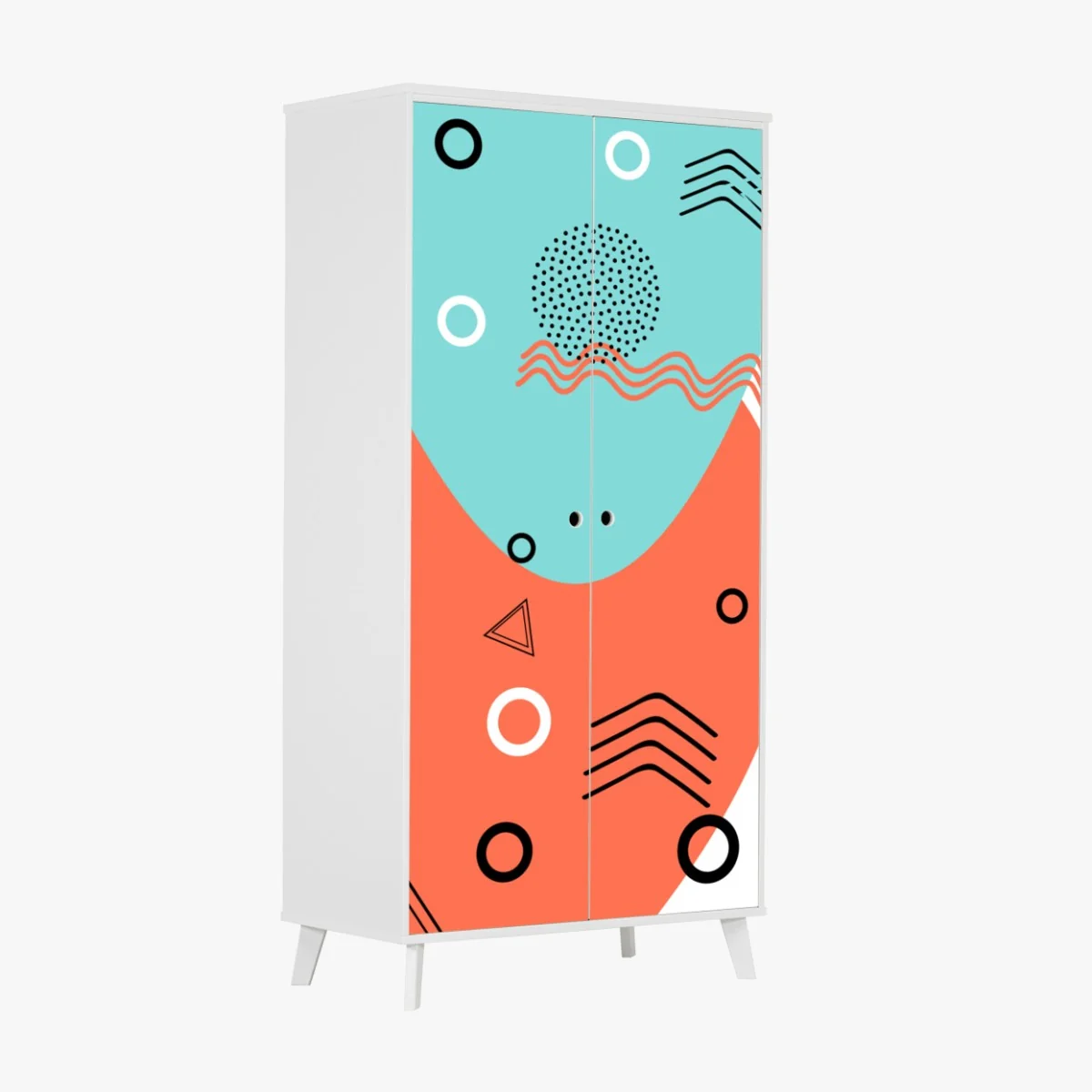 Schrankaufkleber farbenfrohes geometrisches muster – Wallnifity® Schrankaufkleber farbenfrohes geometrisches muster – Wallnifity®