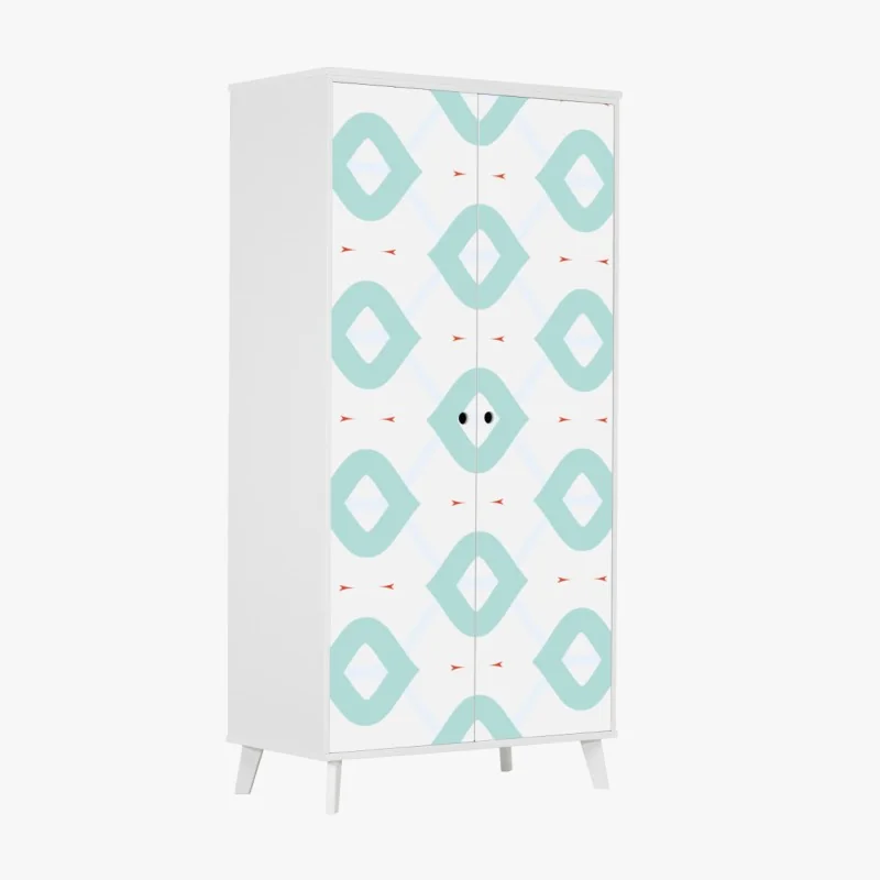 Schrankaufkleber türkis geometrisches rautenmuster – Wallnifity® Schrankaufkleber türkis geometrisches rautenmuster – Wallnifity®