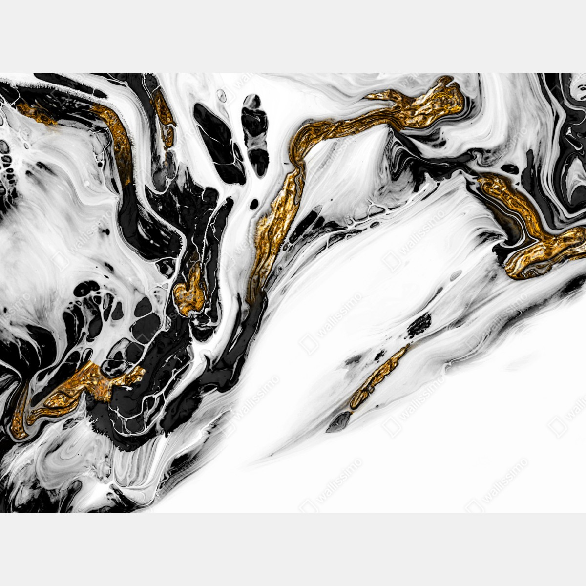 Schrankaufkleber schwarz-weiße abstraktion mit goldenen adern – Wallnifity® Schrankaufkleber schwarz-weiße abstraktion mit goldenen adern – Wallnifity®