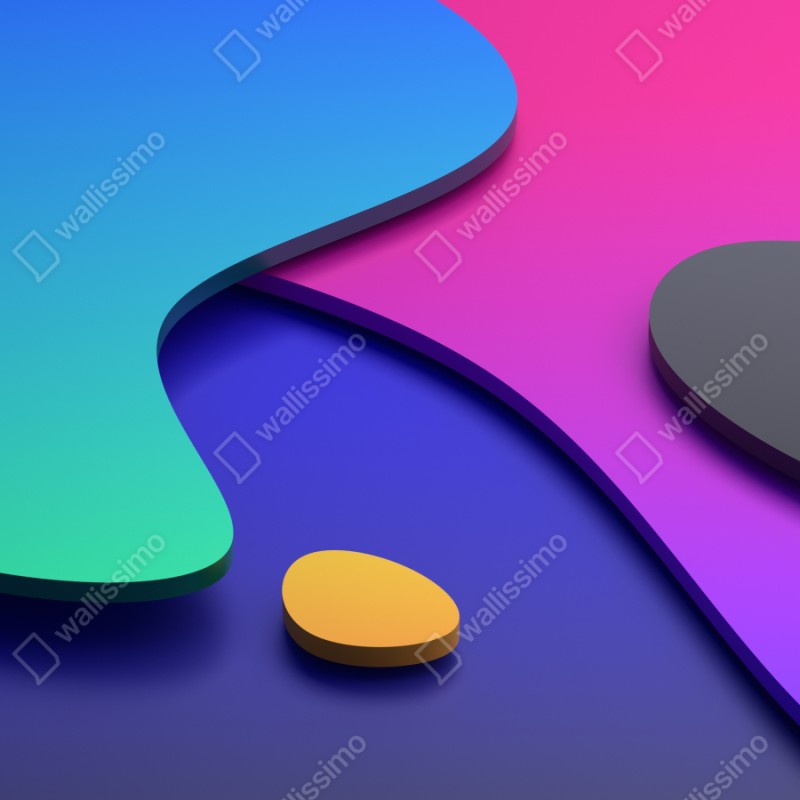 Schrankaufkleber lebhafte abstrakte 3d-kurven – Wallnifity® Schrankaufkleber lebhafte abstrakte 3d-kurven – Wallnifity®