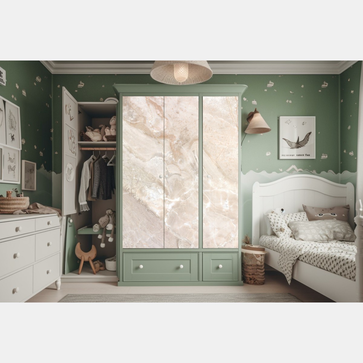 Schrankaufkleber beige marmorstruktur – Wallnifity® Schrankaufkleber beige marmorstruktur – Wallnifity®