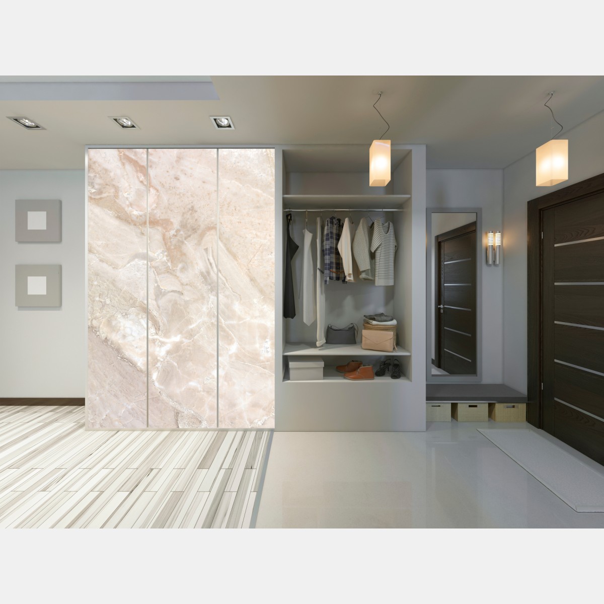 Schrankaufkleber beige marmorstruktur – Wallnifity® Schrankaufkleber beige marmorstruktur – Wallnifity®