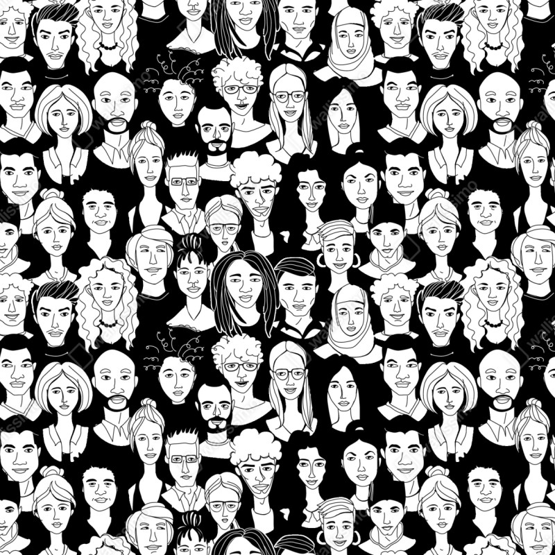 Schrankaufkleber muster mit vielfältigen gesichtern – Wallnifity® Schrankaufkleber muster mit vielfältigen gesichtern – Wallnifity®