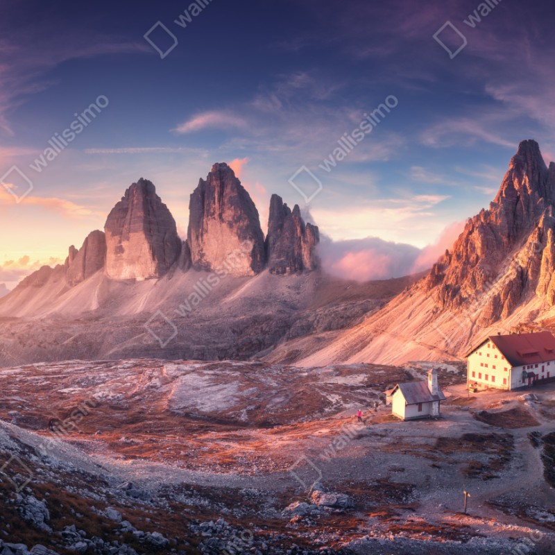 Schrankaufkleber sonnenaufgang über den gipfeln der Dolomiten – Wallnifity® Schrankaufkleber sonnenaufgang über den gipfeln der Dolomiten – Wallnifity®