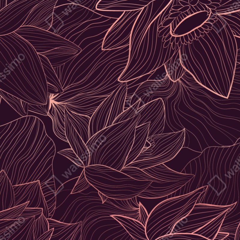 Schrankaufkleber elegantes rosa linienblumenmuster – Wallnifity® Schrankaufkleber elegantes rosa linienblumenmuster – Wallnifity®