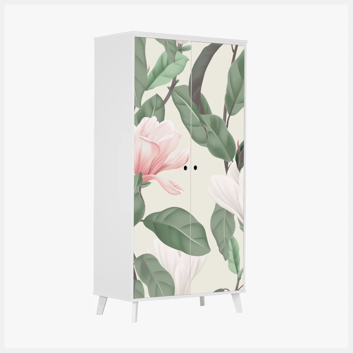 Schrankaufkleber pastell magnolienmuster – Wallnifity® Schrankaufkleber pastell magnolienmuster – Wallnifity®