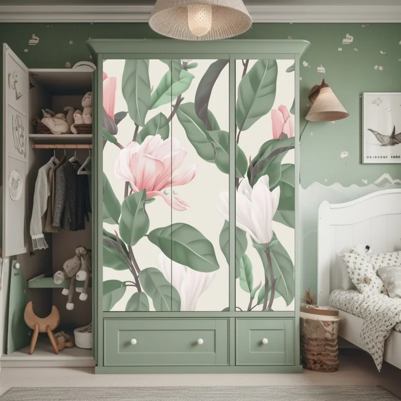 Schrankaufkleber panorama der nächtlichen skyline von Dubai – Wallnifity®