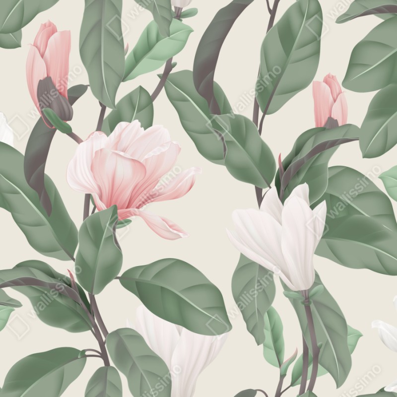Schrankaufkleber pastell magnolienmuster – Wallnifity® Schrankaufkleber pastell magnolienmuster – Wallnifity®