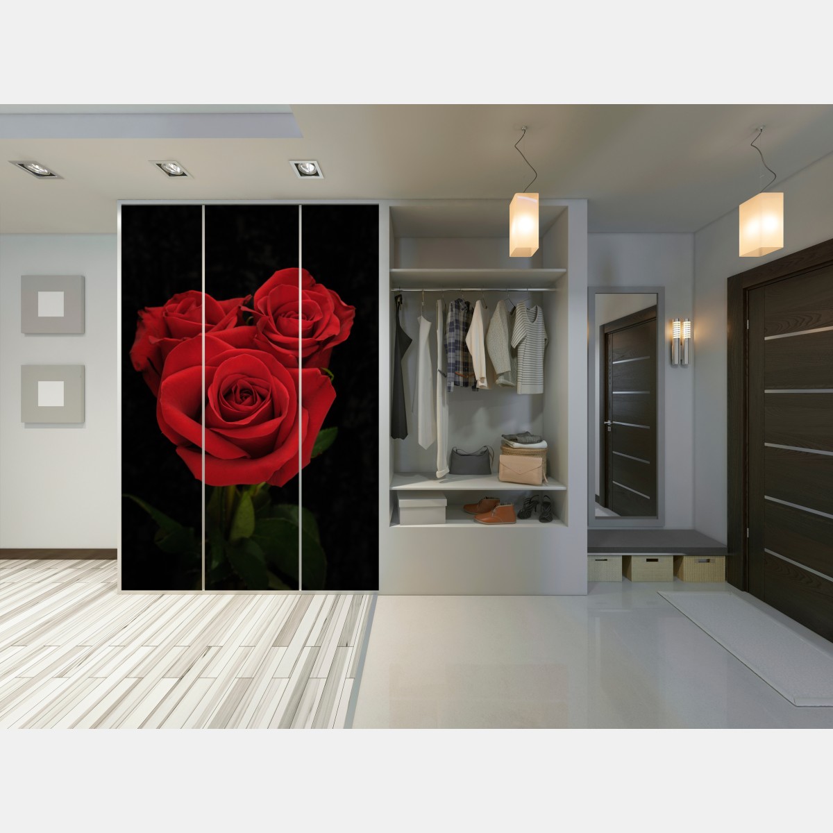 Schrankaufkleber rote rosen vor schwarzem hintergrund – Wallnifity® Schrankaufkleber rote rosen vor schwarzem hintergrund – Wallnifity®