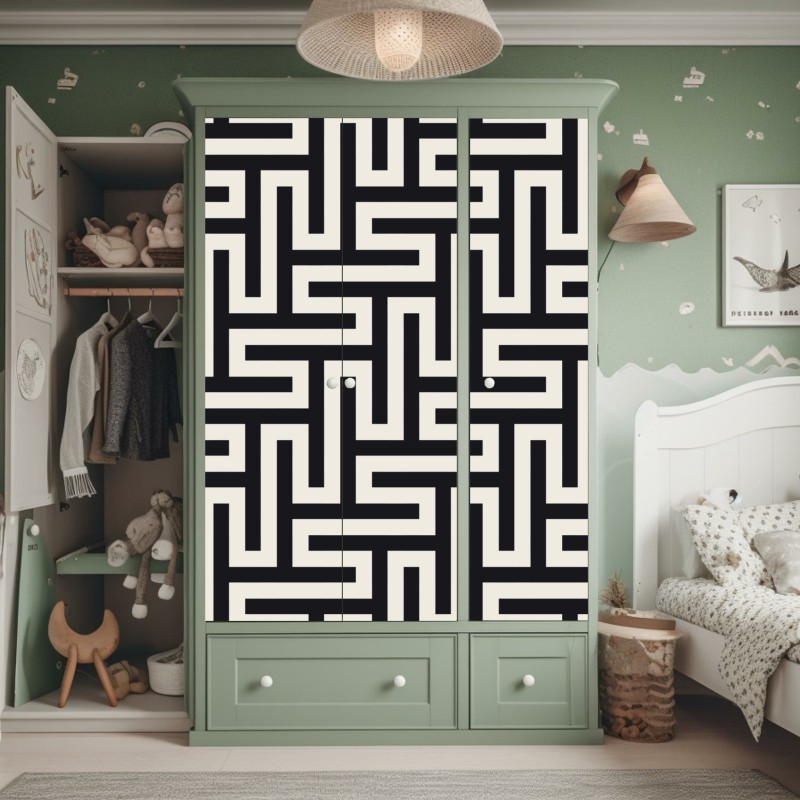 Schrankaufkleber nahtloses muster mit rock-symbolen – Wallnifity®