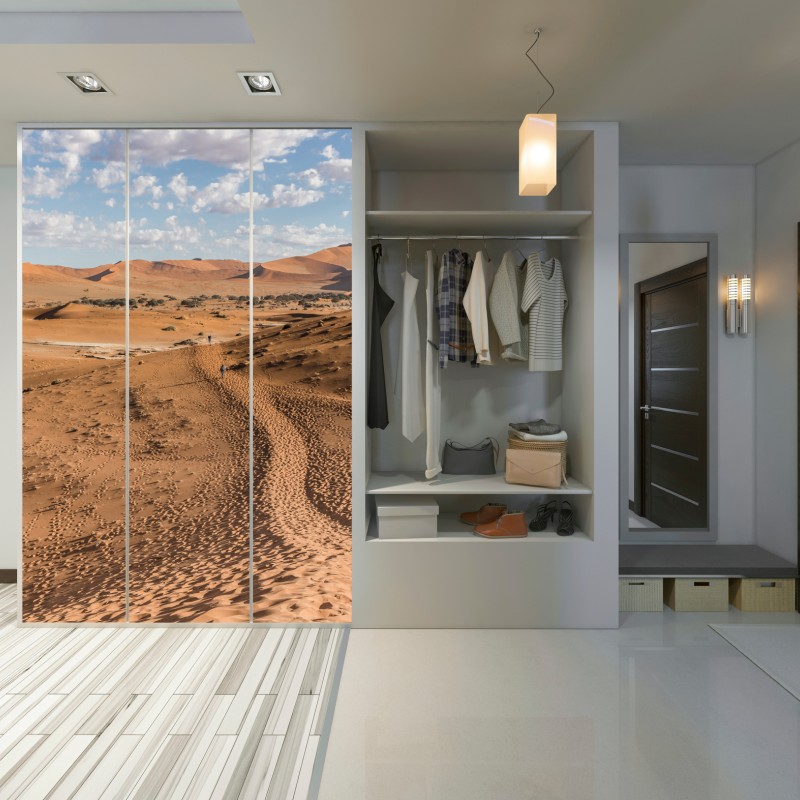 Schrankaufkleber weite wüstendünen unter blauem himmel – Wallnifity® Schrankaufkleber weite wüstendünen unter blauem himmel – Wallnifity®
