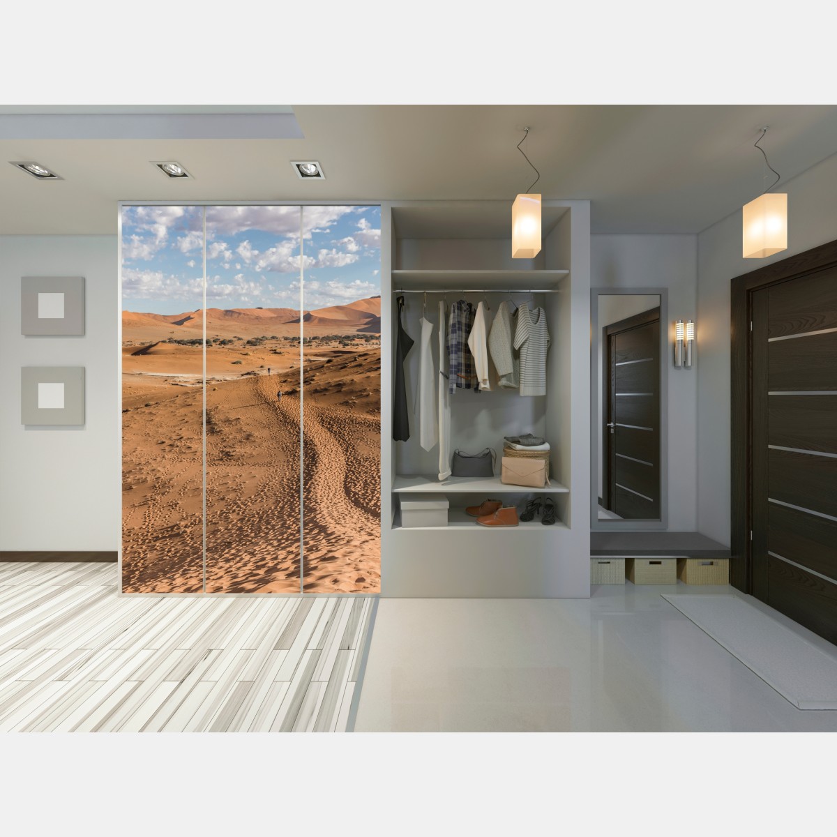 Schrankaufkleber weite wüstendünen unter blauem himmel – Wallnifity® Schrankaufkleber weite wüstendünen unter blauem himmel – Wallnifity®