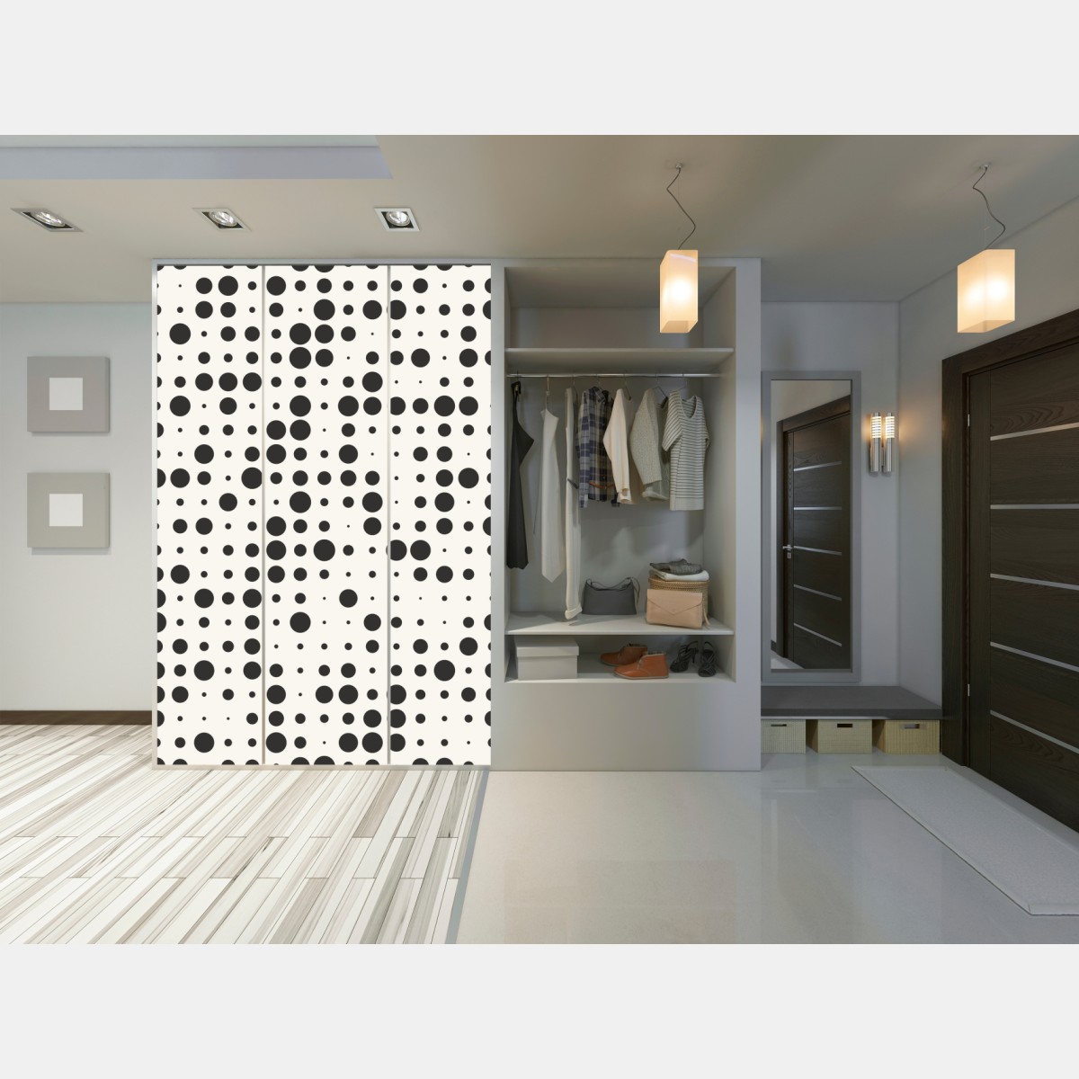 Schrankaufkleber minimalistisches punktmuster – Wallnifity® Schrankaufkleber minimalistisches punktmuster – Wallnifity®