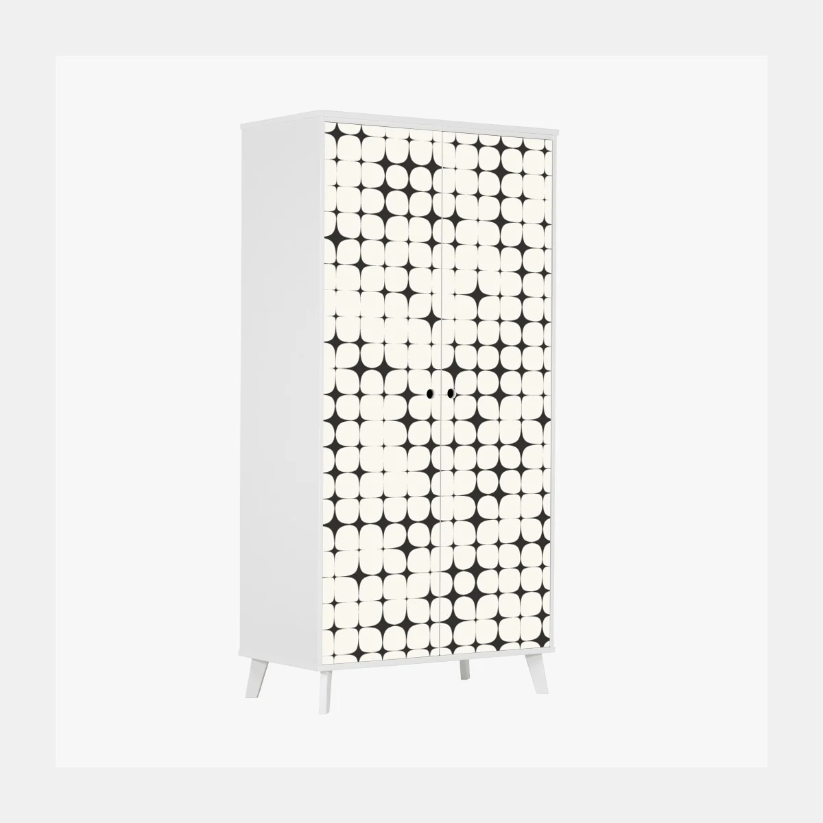 Schrankaufkleber monochromes geometrisches punktmuster – Wallnifity® Schrankaufkleber monochromes geometrisches punktmuster – Wallnifity®