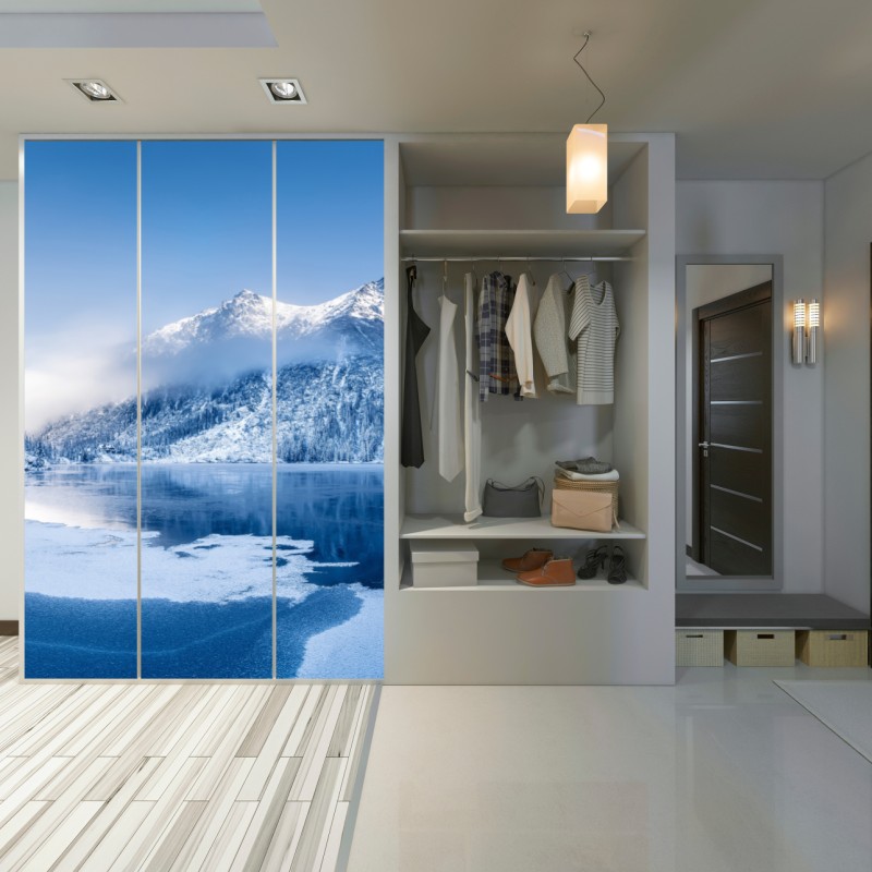 Schrankaufkleber ruhiges winterpanorama der Alpen – Wallnifity® Schrankaufkleber ruhiges winterpanorama der Alpen – Wallnifity®