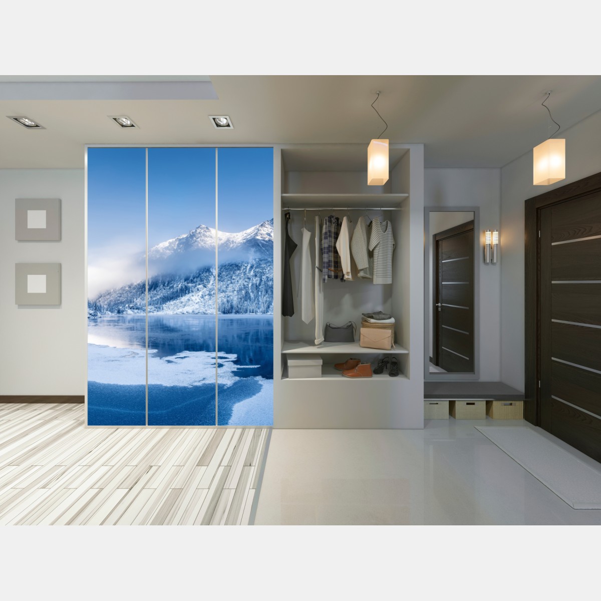 Schrankaufkleber ruhiges winterpanorama der Alpen – Wallnifity® Schrankaufkleber ruhiges winterpanorama der Alpen – Wallnifity®