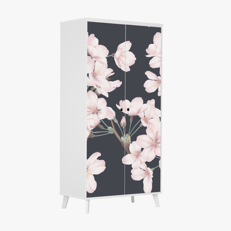 Schrankaufkleber lebendiger sonnenblumenstrauß vor dunklem hintergrund – Wallnifity®