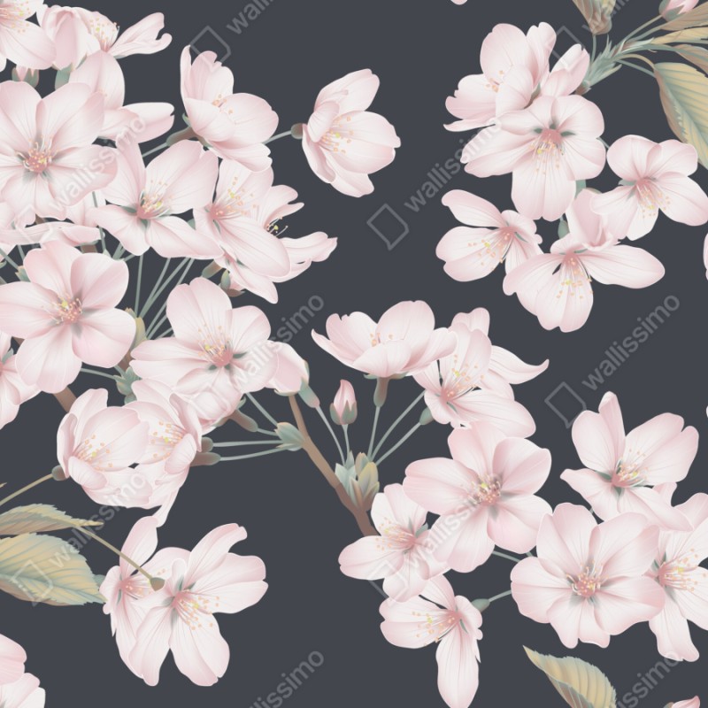 Schrankaufkleber zartes kirschblütenmuster – Wallnifity® Schrankaufkleber zartes kirschblütenmuster – Wallnifity®