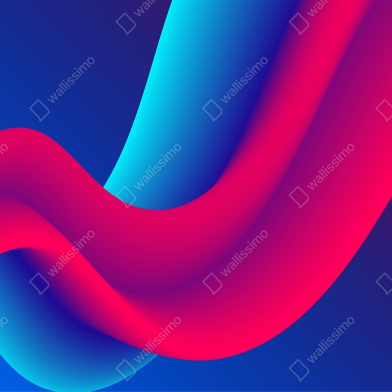 Schrankaufkleber leuchtende fließende verlaufswellen – Wallnifity®