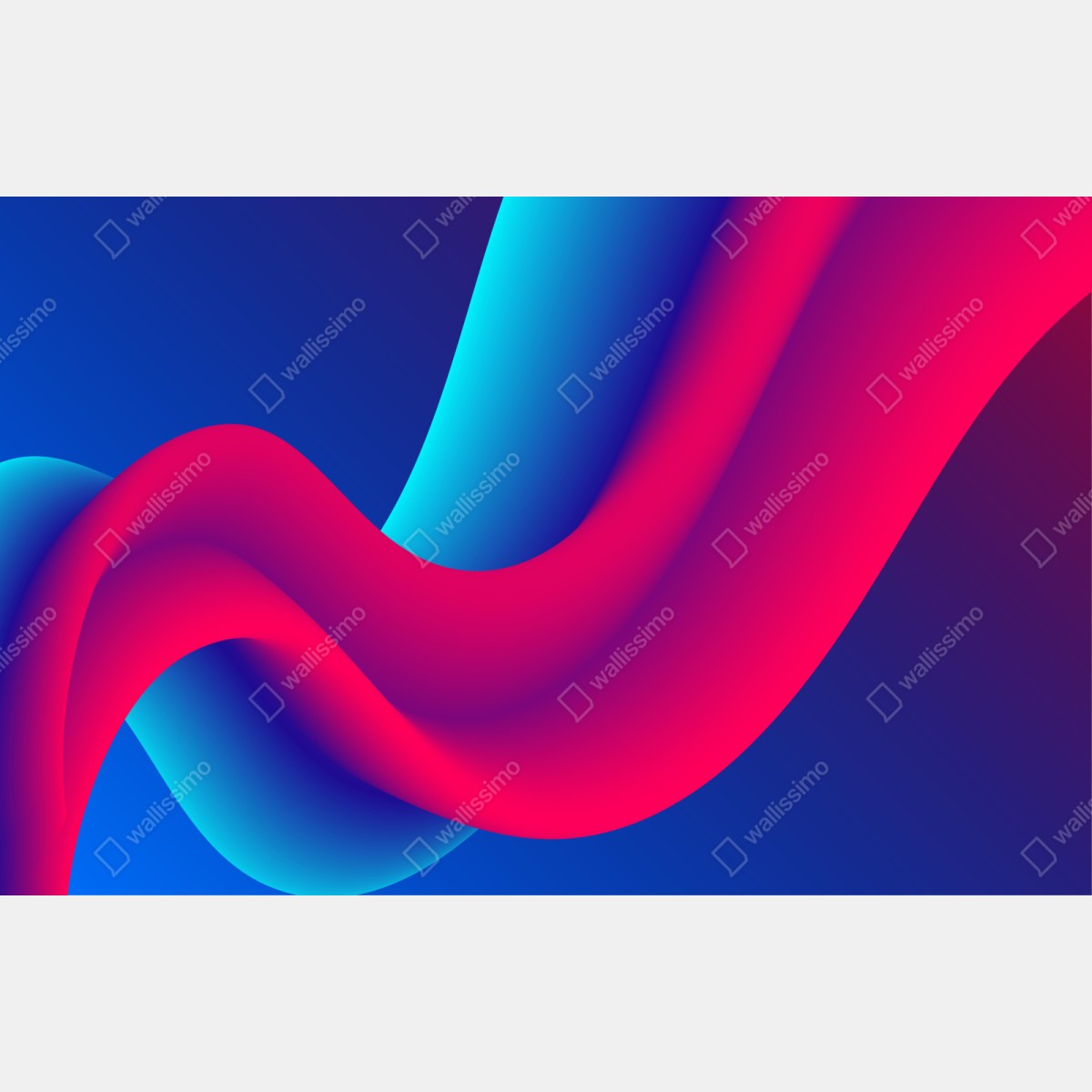 Schrankaufkleber leuchtende fließende verlaufswellen – Wallnifity®