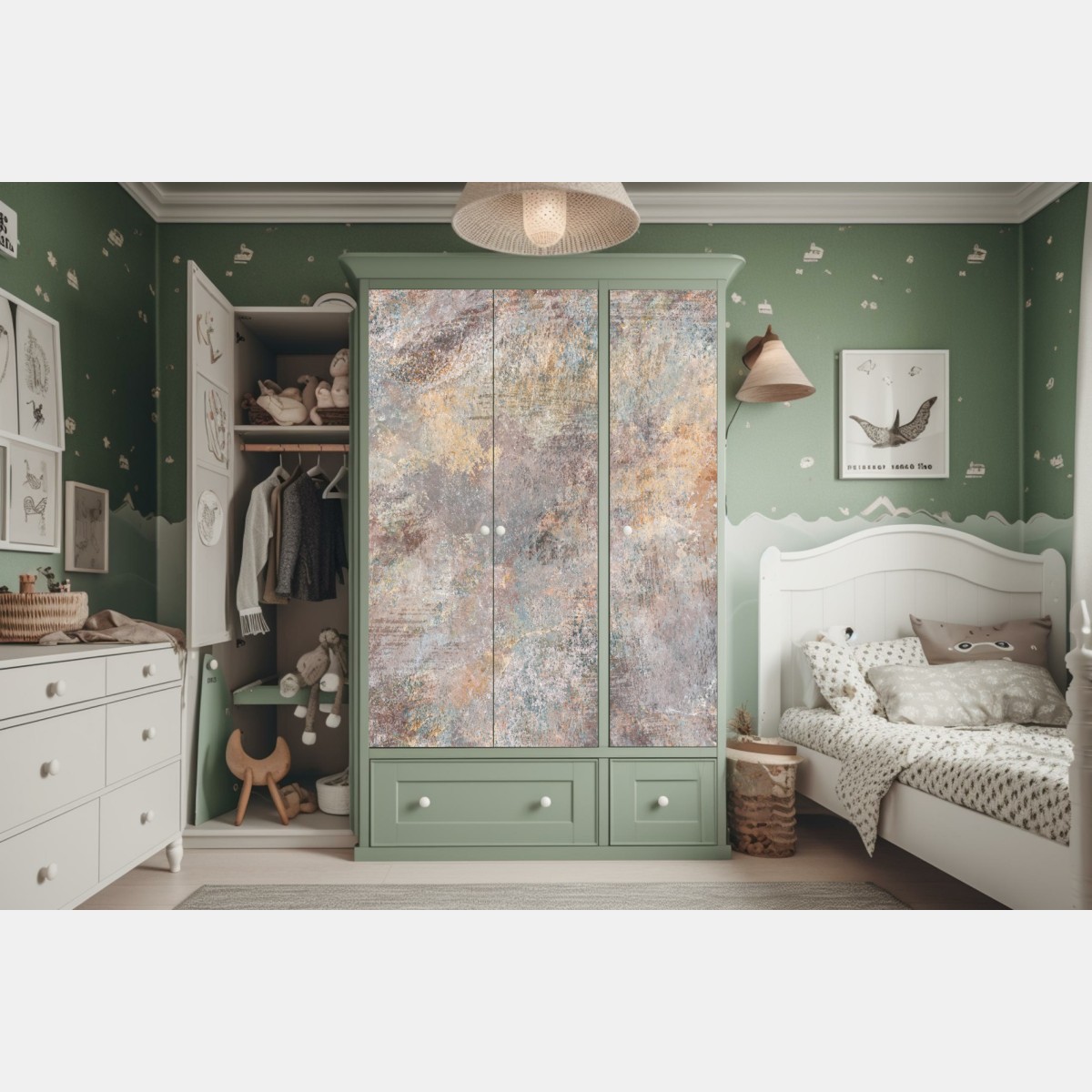 Schrankaufkleber subtile strukturierte abstraktion in warmen neutralen tönen – Wallnifity® Schrankaufkleber subtile strukturierte abstraktion in warmen neutralen tönen – Wallnifity®