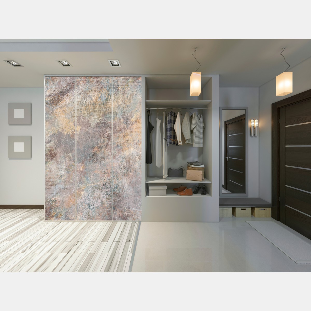 Schrankaufkleber subtile strukturierte abstraktion in warmen neutralen tönen – Wallnifity® Schrankaufkleber subtile strukturierte abstraktion in warmen neutralen tönen – Wallnifity®