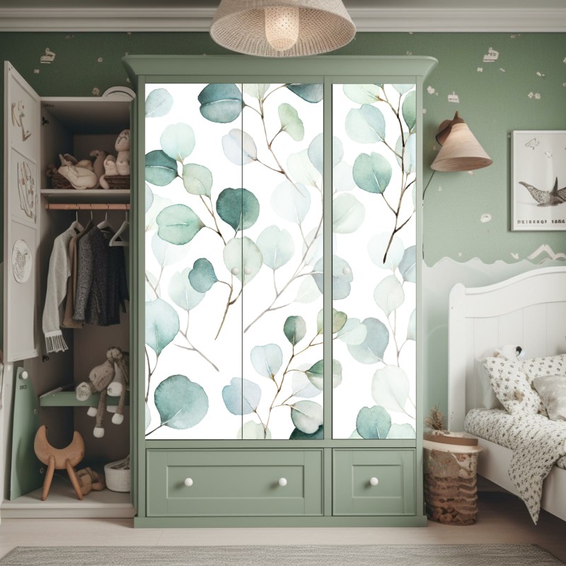 Schrankaufkleber goldener herbstwald am morgen – Wallnifity®