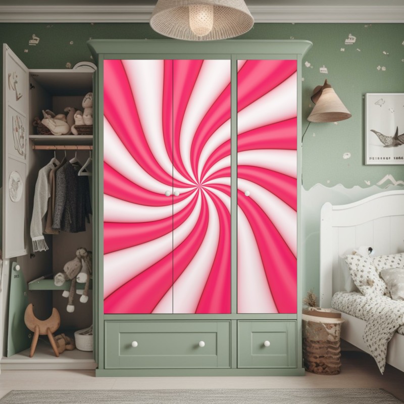 Schrankaufkleber niedliches porträt einer weißen katze – Wallnifity®