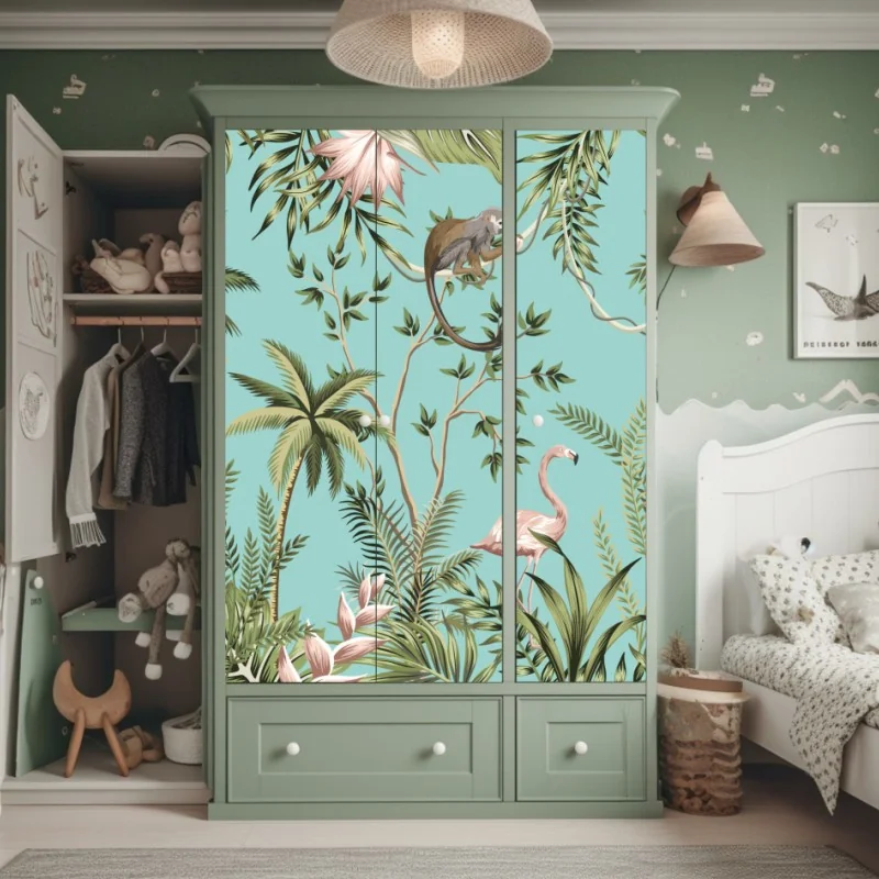 Schrankaufkleber skyline von Dubai bei dämmerung – Wallnifity®