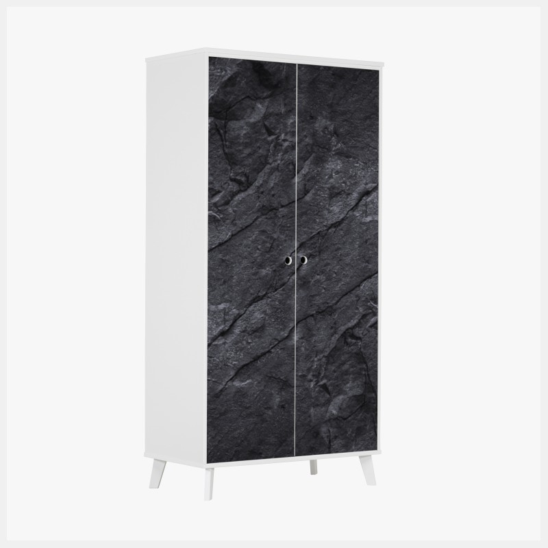 Schrankaufkleber dramatische graue wolkenlandschaft – Wallnifity®