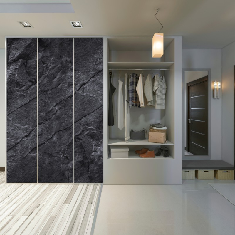 Schrankaufkleber dunkle steintextur – Wallnifity®