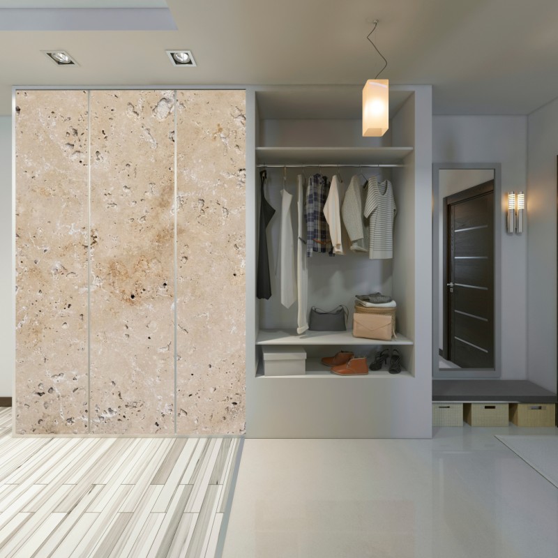 Schrankaufkleber beige travertin steinstruktur – Wallnifity® Schrankaufkleber beige travertin steinstruktur – Wallnifity®