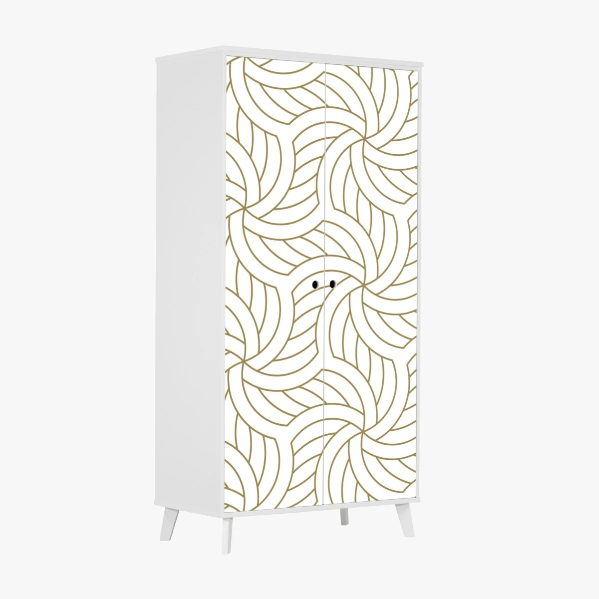 Schrankaufkleber goldenes geometrisches wirbelmuster – Wallnifity® Schrankaufkleber goldenes geometrisches wirbelmuster – Wallnifity®