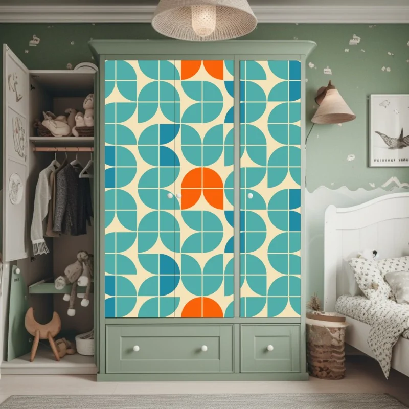 Schrankaufkleber elegante geigensilhouette auf schwarzem hintergrund – Wallnifity®