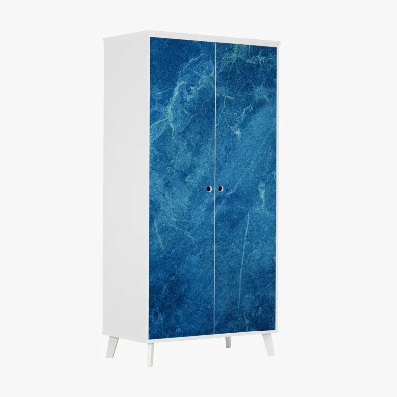 Schrankaufkleber tiefblaue marmortextur – Wallnifity® Schrankaufkleber tiefblaue marmortextur – Wallnifity®