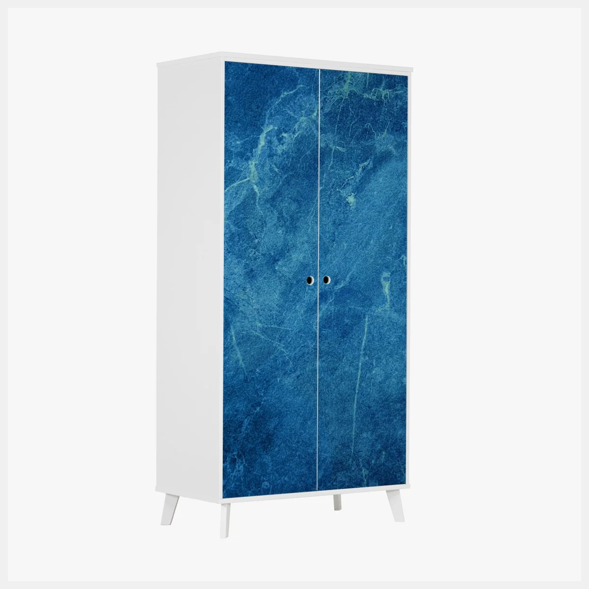 Schrankaufkleber tiefblaue marmortextur – Wallnifity® Schrankaufkleber tiefblaue marmortextur – Wallnifity®