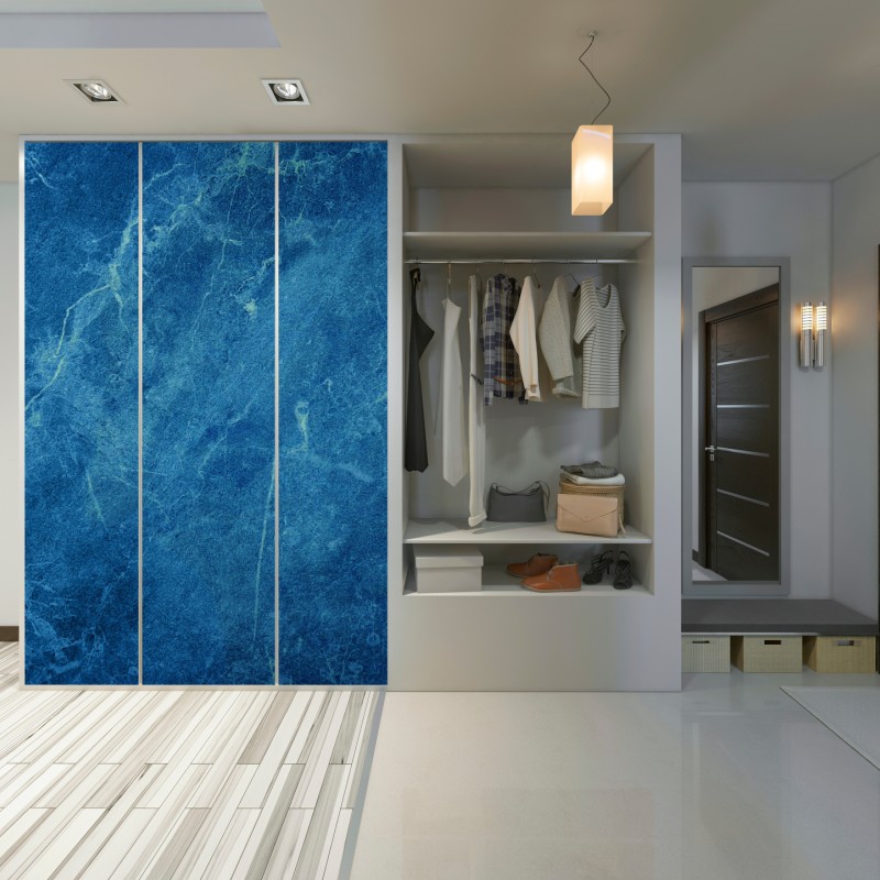 Schrankaufkleber tiefblaue marmortextur – Wallnifity® Schrankaufkleber tiefblaue marmortextur – Wallnifity®