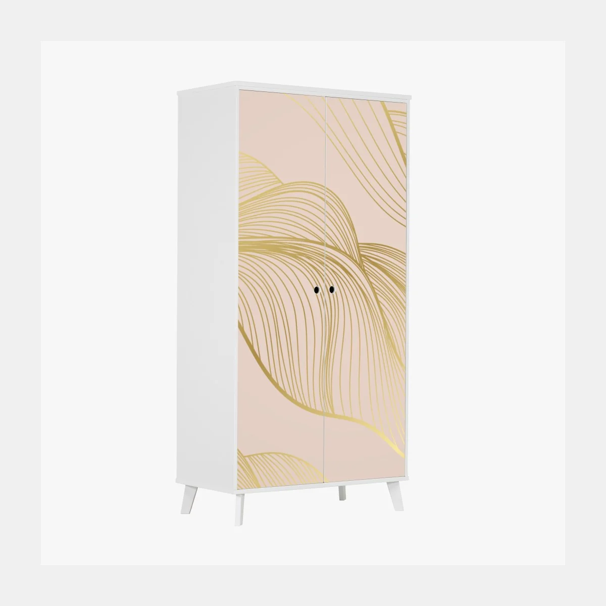 Schrankaufkleber abstraktes muster goldener wellen – Wallnifity® Schrankaufkleber abstraktes muster goldener wellen – Wallnifity®