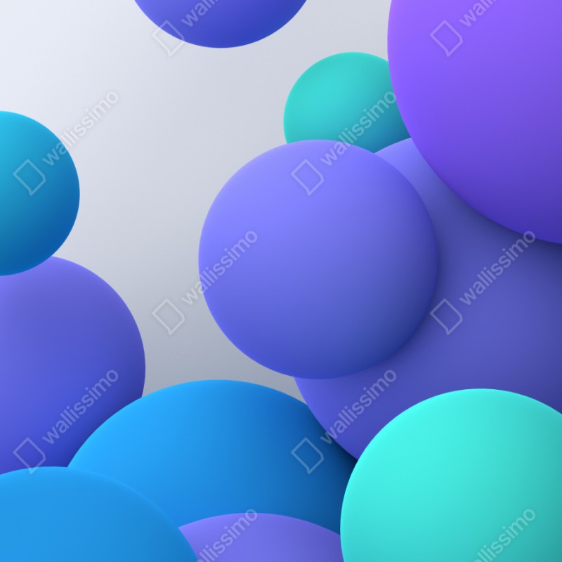 Schrankaufkleber bunte schwebende kugeln 3d abstrakt – Wallnifity®