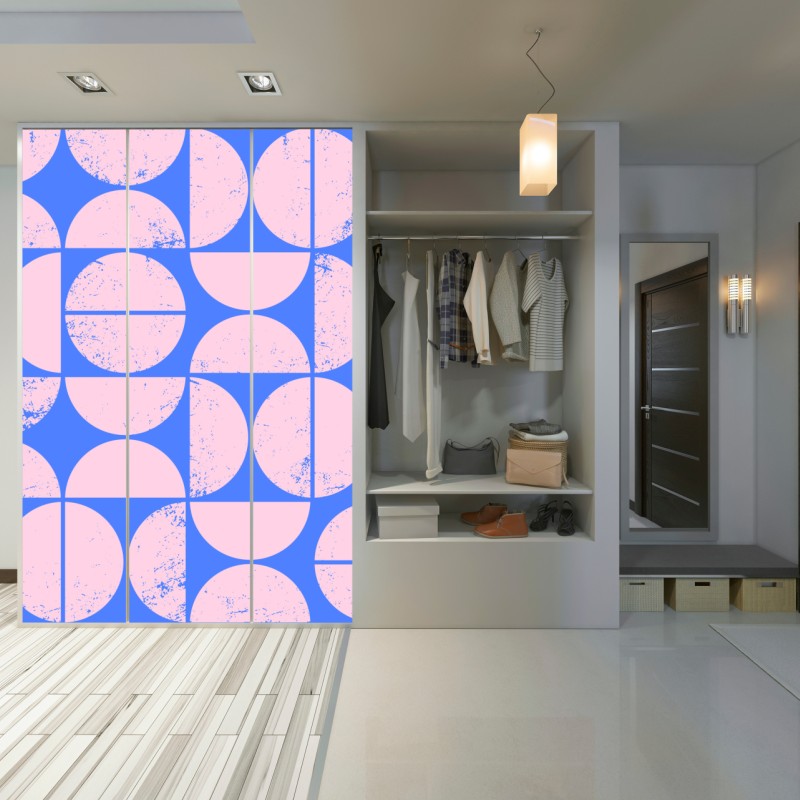 Schrankaufkleber pastell geometrisches kreismuster – Wallnifity® Schrankaufkleber pastell geometrisches kreismuster – Wallnifity®