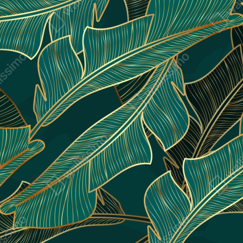 Schrankaufkleber goldene tropische bananenblätter – Wallnifity® Schrankaufkleber goldene tropische bananenblätter – Wallnifity®