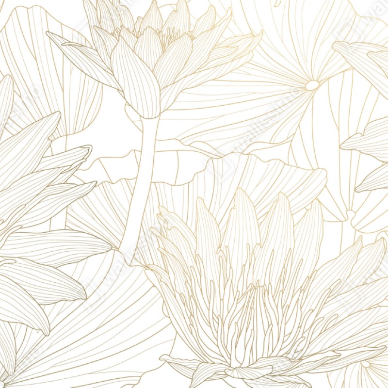 Schrankaufkleber zarte goldene blütenlinien – Wallnifity® Schrankaufkleber zarte goldene blütenlinien – Wallnifity®