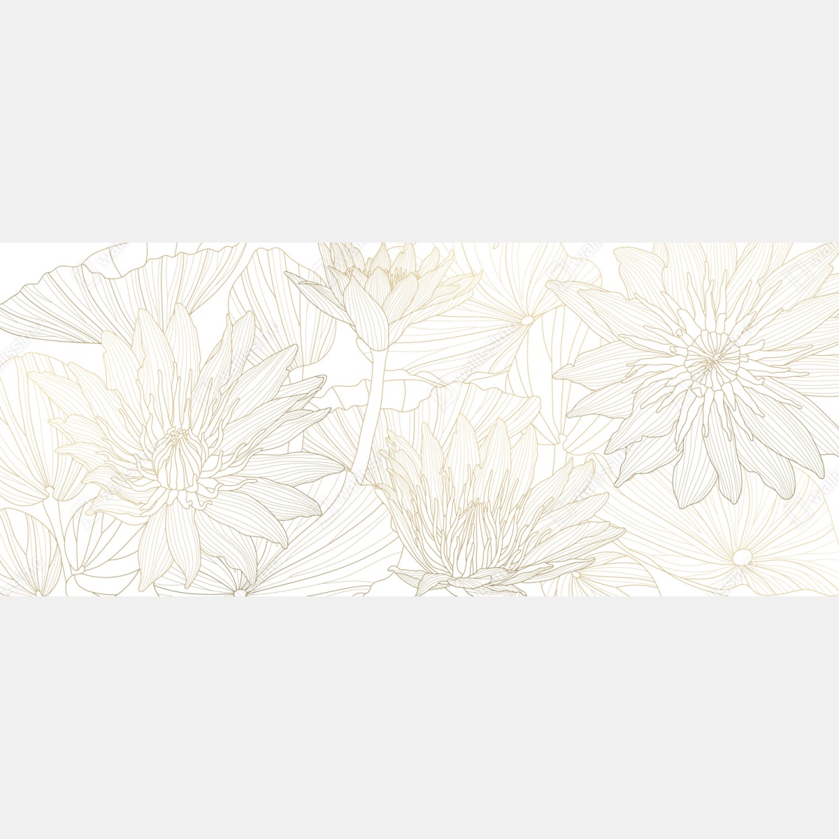 Schrankaufkleber zarte goldene blütenlinien – Wallnifity® Schrankaufkleber zarte goldene blütenlinien – Wallnifity®