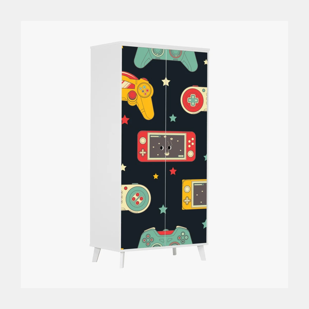 Schrankaufkleber retro gamecontroller muster – Wallnifity® Schrankaufkleber retro gamecontroller muster – Wallnifity®