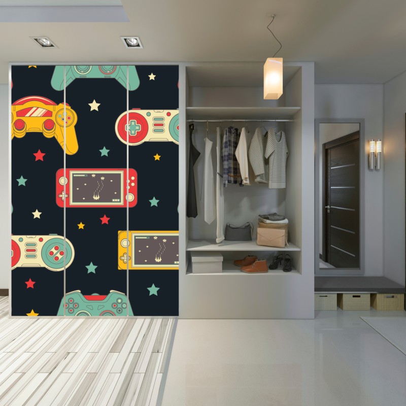 Schrankaufkleber retro gamecontroller muster – Wallnifity® Schrankaufkleber retro gamecontroller muster – Wallnifity®