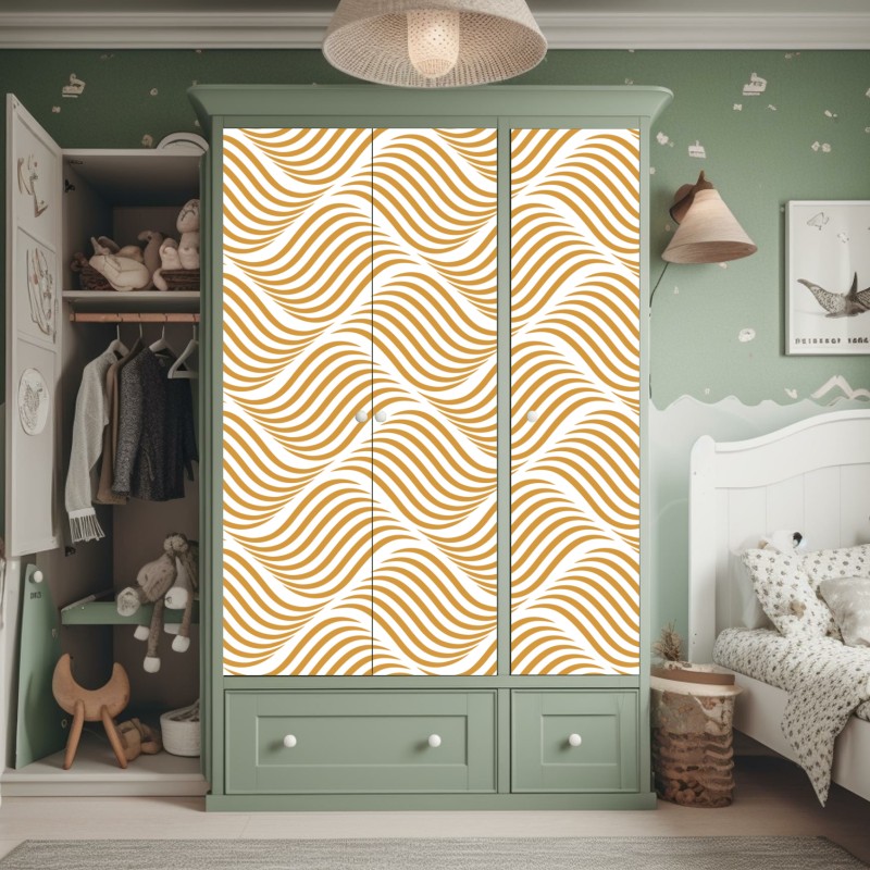 Schrankaufkleber ruhiger waldsteg im grünen – Wallnifity®