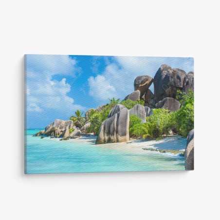 Leinwandbild strand Anse Source d'Argent, La Digue – Wallnifity®